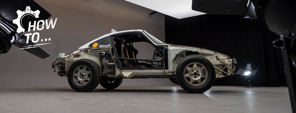 Классический гоночный автомобиль Porsche 959 Paris-Dakar, с любовью сохраненный для будущих поколений.